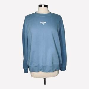WILO The Label Blue Allsport Oversized Crewneck Sweatshirt Size Large